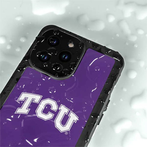 Texas Christian University TCU Horned Frogs iPhone 15 Pro Waterproof Case